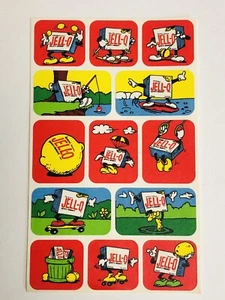 Vintage 80s Stickers JELL-O Scratch & Sniff Lemon, 1984 - Picture 1 of 6
