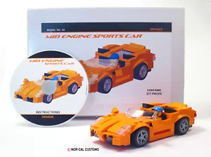 Orange Mid Engine Sports Car Custom Set made with LEGO® bricks City Town - Picture 1 of 10