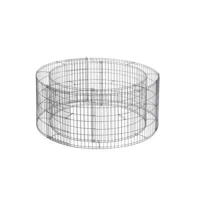 Bellissa Hochbeet Gabione Steintrog Beet rund silber inkl. Trennfolie 92 x 40 cm - Bild 1 von 4