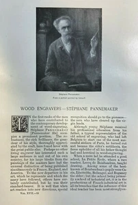 1895 Wood Engraver Stephane Pannemaker illustrated - Picture 1 of 2