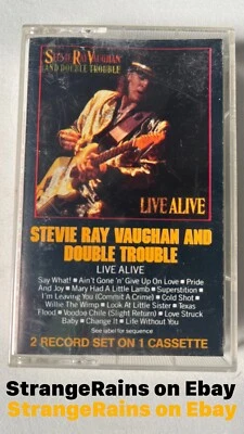 Stevie Ray Vaughan And Double Trouble Cassette Tape - Live Alive ... PLAY TESTED - Image 1 of 4