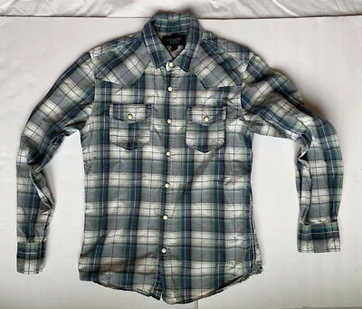 Camisa HERITAGE 1981 Manga Larga Para Hombre Western Snap Botón Cuadros Talla S Foto 1 de 4