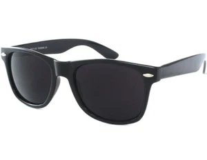 Sonnenbrille schwarzes Gestell dunkle Gläser Hornrand Design Mode Retro Sonnenbrillen neu - Bild 1 von 2