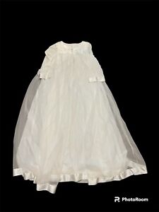 VTG LONG Gossard Artemis Nightgown Robe Set Chiffon Small S Satin Trim Nylon