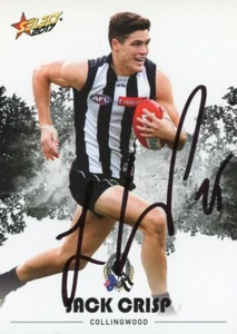 Signed 2017 Collingwood Magpies AFL Select Footy Stars Card - Jack Crisp - Picture 1 of 3