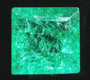 Esmeralda colombiana Muzo natural de 9,25 quilates piedra preciosa suelta corte marquesa certificada A+. - Imagen 1 de 5