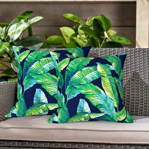 Indoor Outdoor Lagoon Pillow Covers Patio Accent Square Pillow 18 x 18 Pack 0f 2 - Picture 1 of 6
