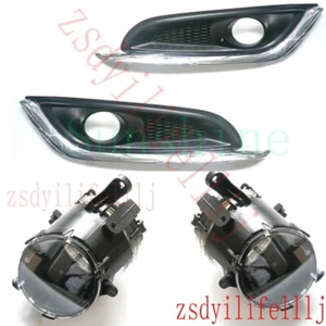 4 Piezas Para Buick Regal 2014-2016 Frontal Derecha Lateral Luz Antiniebla Cubierta Bombillas Marco - Imagen 1 de 4