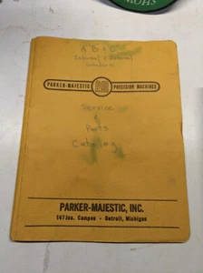 PARKER MAJESTIC OPERATOR INSTRUCTION MANUAL PARTS LIST CATALOG A B C GRINDERS - Picture 1 of 1