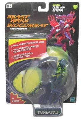 Rare 1999 Transformers Beast Wars Transmetal Claw Jaw Octopus & VHS Video - Image 1 of 4