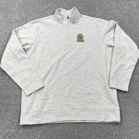 Marshall Thundering Herd Sweater Men XL Gray Pullover Quarter Zip Sweatshirt Cover