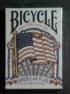 MINT/SEALED BICYCLE AMERICAN FLAG PLAYING CARDS! POKER SIZE! U.S.P.C.C. SEAL! - Picture 1 of 2