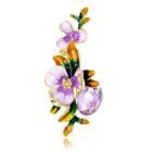 Fashion Iris Flower Crystal Brooches Women Clothing Jewelry Party Accessories ny