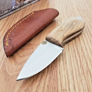 Frost Cutlery Fixed Knife 2.5" Full Tang Stainless Steel Blade Walnut Handle - Picture 1 of 12