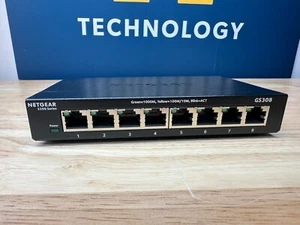 NETGEAR GS308-300PAS GS308 8 Gigabit Port Unmanaged Ethernet Switch USED Tested - Picture 1 of 3
