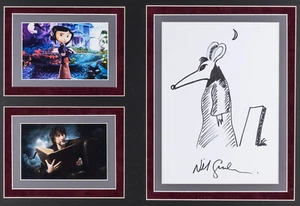 BOCETO FIRMADO ORIGINAL DIBUJADO A MANO RARO CORALINE DE NEIL GAIMAN CON CERTIFICADO DE AUTENTICIDAD - Imagen 1 de 5