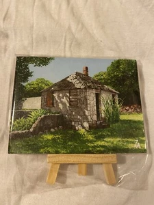Geschnittenes Steinhaus Negril Leinwand Bilddruck Gemälde auf Staffelei oder Hängen - Bild 1 von 3