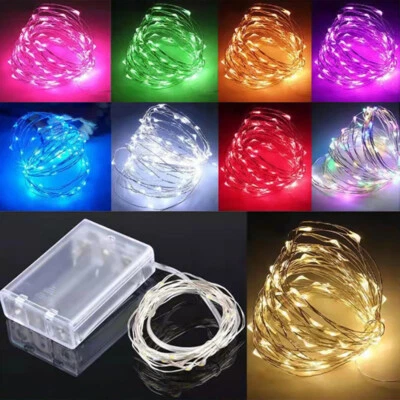 Battery Operated LED Fairy String Lights Lamp Christmas Party Wedding Home Decor - Image 1 of 4