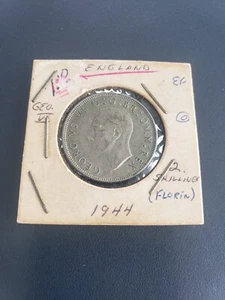 Großbritannien 2 Schilling Florin Münze 1944 vz + 500 Silber hochwertig - Bild 1 von 7