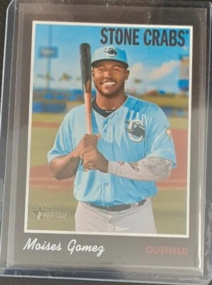 /50 MOISES GOMEZ Black border 2019 Topps Heritage Minor #4 St. Louis Tampa rays - Image 1 of 2