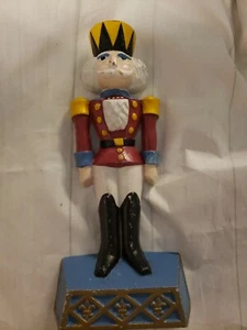 VINTAGE KURT ADLER 1988 CAST IRON CHRISTMAS NUTCRACKER TOY SOLDIER DOOR STOP - Picture 1 of 7