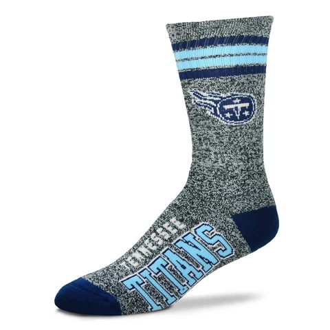 NEW! Tennessee Titans Gray Marbled Deuce NFL Mens Large Crew Socks Fits 10-13 Cover