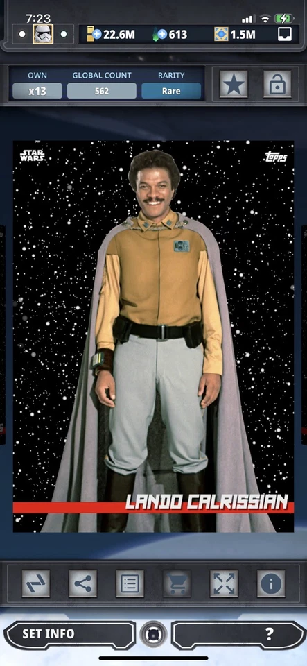 Topps Star Wars Digital Card Trader Spacefarer Lando Calrissian Insert Award - Image 1 of 1