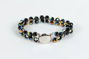 swarovski ab black crystal bracelet - Picture 1 of 2