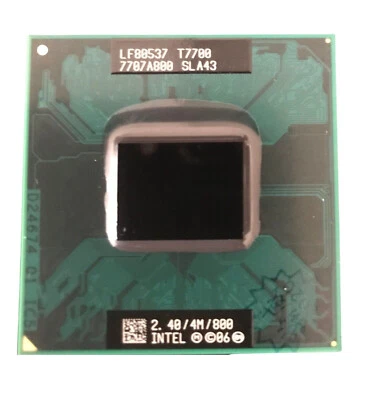 Intel Core 2 Duo T7700 2.4 GHz SLA43 SLAF7 Dual-Core Socket 479 CPU Processor - Image 1 of 4
