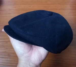 Yohji Yamamoto Y’s For Men Newsboy Cabbie Dual Tone Wool Hat - Picture 1 of 5