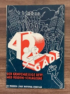 42nd Street Warner Baxter, Bebe Daniels 1933 Danish Movie Program - Bild 1 von 12