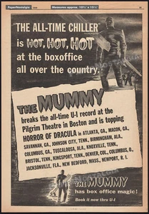 THE MUMMY - Original 1959 Trade AD / poster _ Hammer Horror _ Peter Cushing - Picture 1 of 1