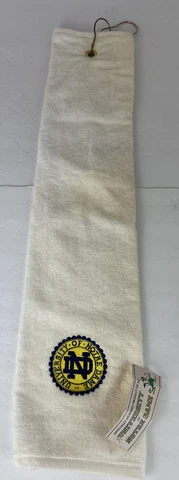 Vintage Notre Dame Golf Tailgate Hand Towel - With Tag - 90s Fighting Irish Cover