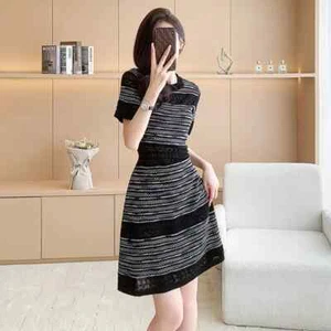 Vestido Mujer Corto Elegante Negro Suave Vestido Mini Elegante 59936 - Imagen 1 de 7