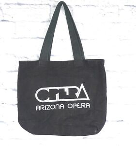Vintage 80s Arizona Opera Tote Bag Graphic Double Sided 12x15 Small Canvas