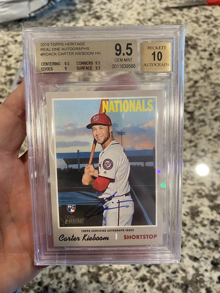 Carter Kieboom 2019 Topps Heritage Real One Auto #ROA-CK -BGS 9.5 Rookie RC - Image 1 of 1