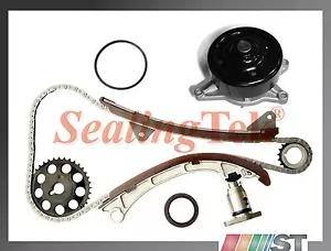 Kit de engranajes de cadena de distribución del motor Fit 00-08 Toyota 1.8L 1ZZFE VVT-i con juego de bomba de agua - Imagen 1 de 1