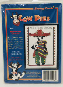 Cow Pies Mooo Chas Gracias CP08 Counted Cross Stitch Kit Stoney Creek Collection