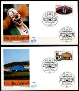 Zirkus. 4FDC. BRD 1989 - Bild 1 von 2