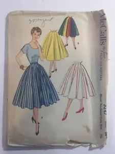 Vintage McCall's 3247 Misses' Ten-Gored Circle Skirt 1955 Uncut Free Shipping - Picture 1 of 4