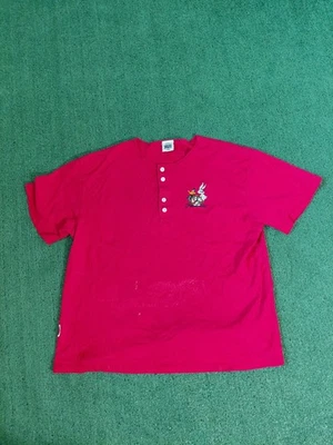 VINTAGE Looney Tunes "That's All Folks!" 1/4 Button Down Shirt Size XL - Image 1 of 4