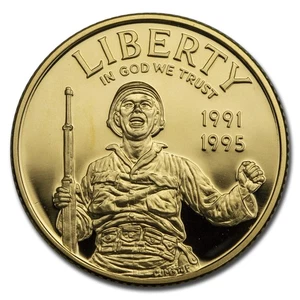 1993-W Gold $5 Commem World War II Proof (Capsule Only) - Picture 1 of 2
