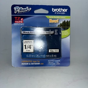 Brother P-touch Negro Impresión en Cinta Transparente 1/4" - TZe-111 Cinta Laminada - Imagen 1 de 2