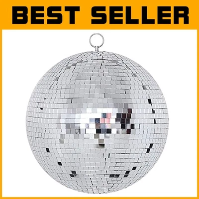 Party Design 12" Hanging Mirror Ball - Image 1 of 4