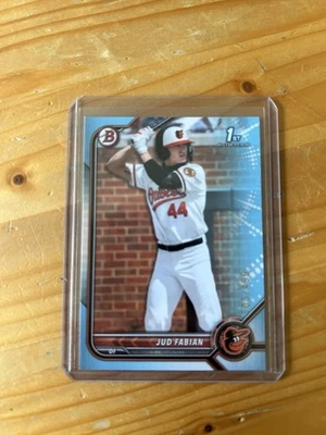 2022 Bowman Draft - Jud Fabian #BD-114 Sky Blue /499 (RC) - Image 1 of 2