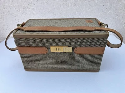 Equipaje de viaje de tweed vintage HARTMANN LUGGAGE cosmético estuche de tren para llevar Foto 1 de 4