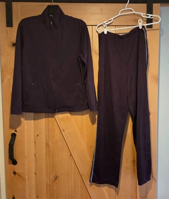 Conjunto de 2 sudaderas y pantalones deportivos Lands End para mujer talla L cremallera completa púrpura Foto 1 de 4