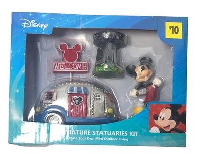 New Disney Mickey Mouse Fairy Garden Planter Decor Mini Statuaries Kit - Image 1 of 4