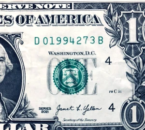 1994 27 March: Birthday Note One Dollar Bill 2021 D0-1994-27-3-B - Picture 1 of 3