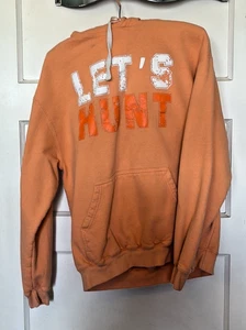Tultex Men's Orange “Let’s Hunt” Hoodie Size M - Picture 1 of 5
